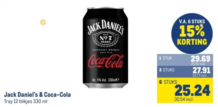 Aanbieding: Jack Daniel's & Coca-Cola