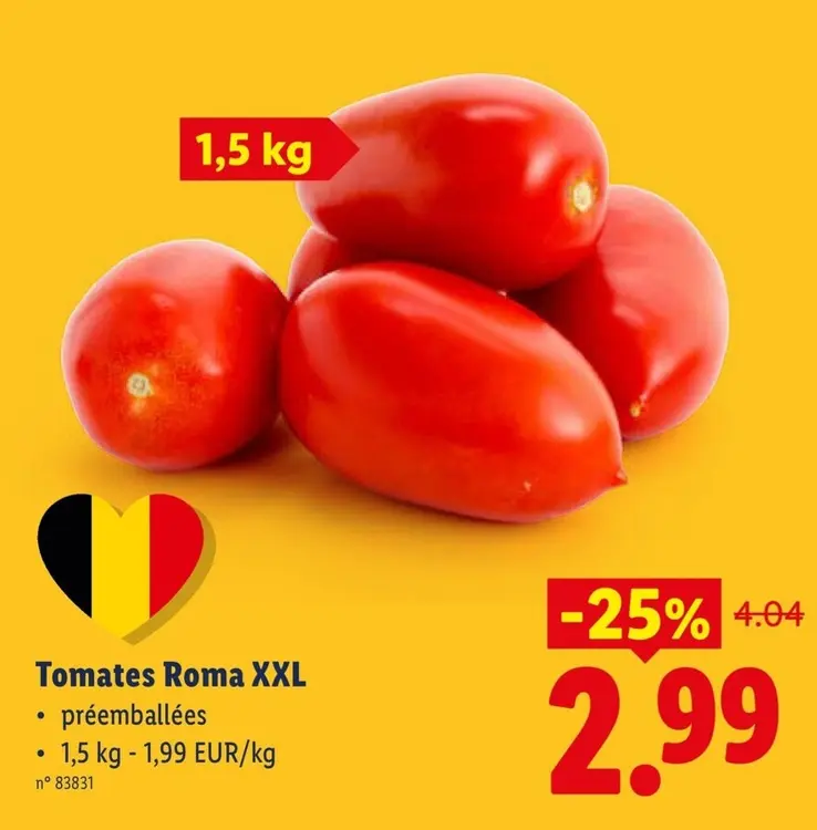 Offre: Tomates Roma XXL