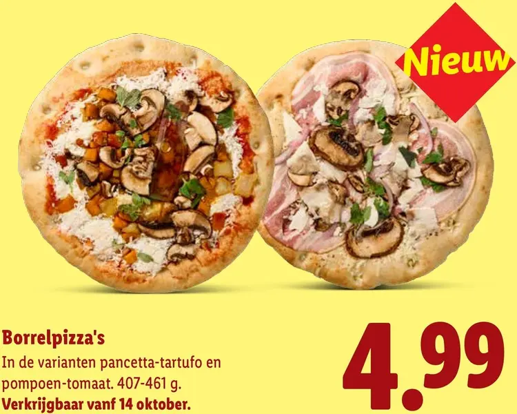 Aanbieding: Borrelpizza's