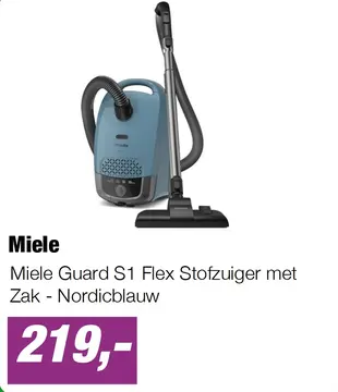 Aanbieding: Miele Guard S1 Flex Stofzuiger met Zak - Nordicblauw