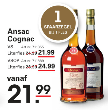 Aanbieding: Ansac Cognac VS