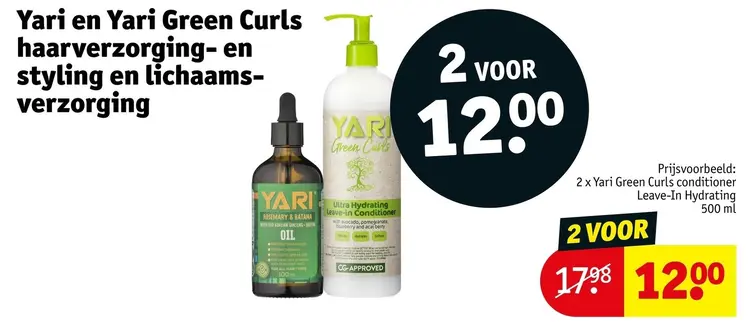 Promotie: Yari en Yari Green Curls haarverzorging- en styling en lichaamsverzorging