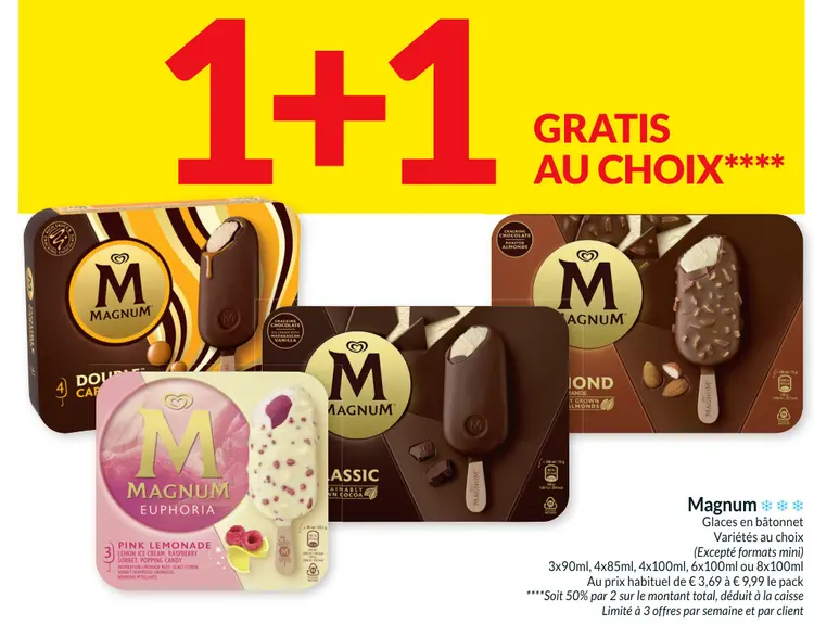 Offre: Magnum Glaces en bâtonnet