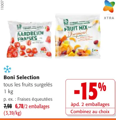 Offre: tous les fruits surgelés