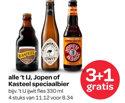 Aanbieding: 't IJ, Jopen of Kasteel speciaalbier