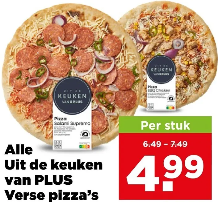Aanbieding: Uit de keuken van PLUS Verse pizza's
