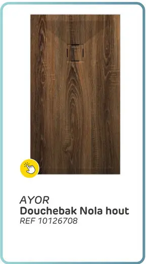 Promotie: Ayor - douchebak - nola 3 120 x 90 cm - acryl - hout