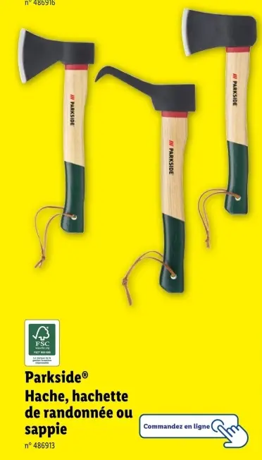 Offre: Hache, hachette de randonnée ou sappie