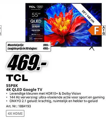 Aanbieding: 55P8K 4K QLED Google TV