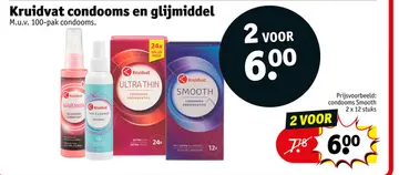 Aanbieding: Kruidvat condooms en glijmiddel