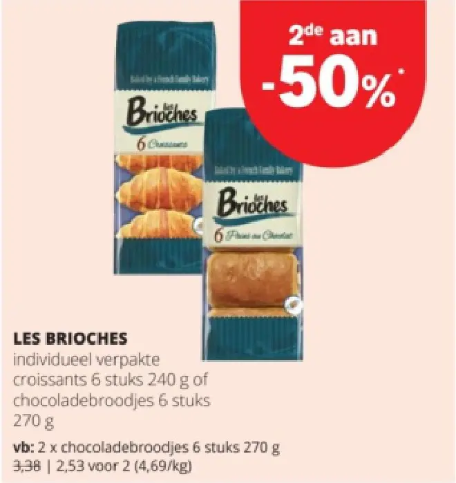 Promotie: Individueel verpakte croissants of chocoladebroodjes