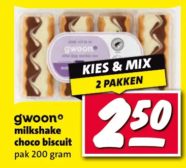 Aanbieding: milkshake choco biscuit