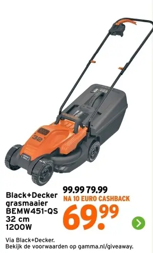 Aanbieding: Grasmaaier BEMW451-QS 32 cm 1200W