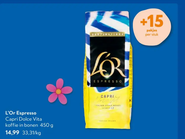 Promotie: Capri Dolce Vita koffie in bonen