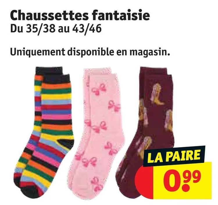 Offre: Chaussettes fantaisie