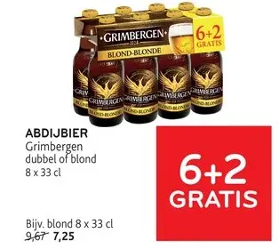 Promotie: ABDIJBIER Grimbergen dubbel of blond