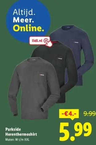 Aanbieding: Herenthermoshirt