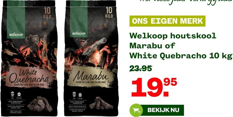 Aanbieding: Houtskool Marabu of White Quebracho