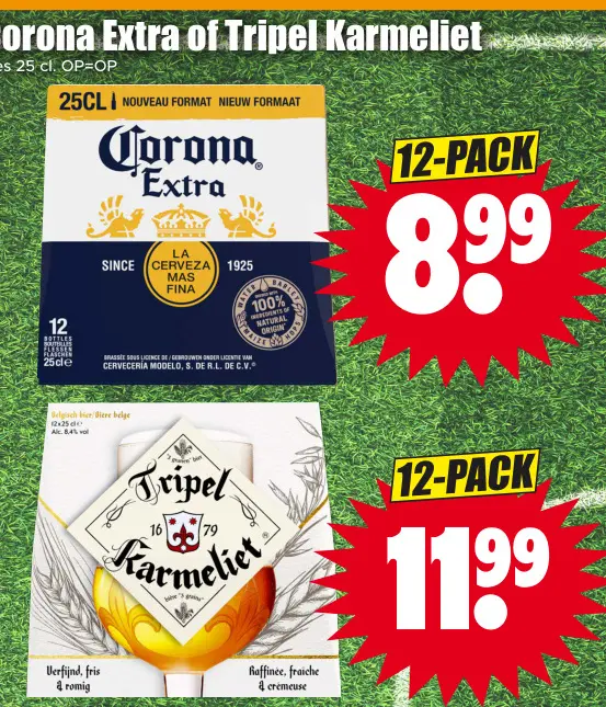 Aanbieding: Corona Extra of Tripel Karmeliet