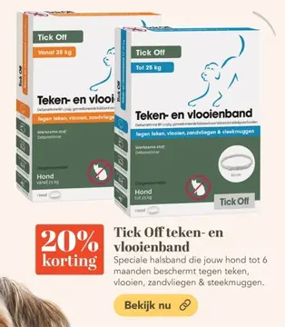 Aanbieding: Tick Off teken- en vlooienband