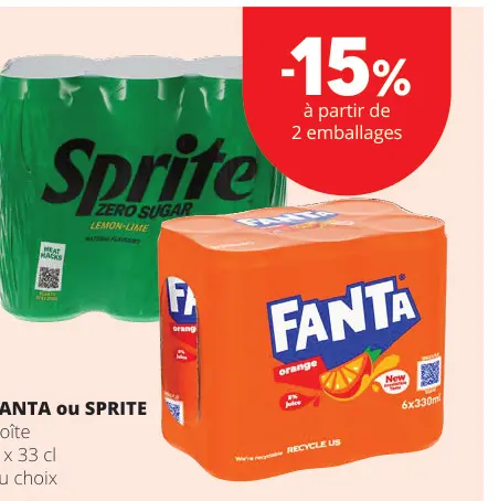Offre: Fanta ou Sprite