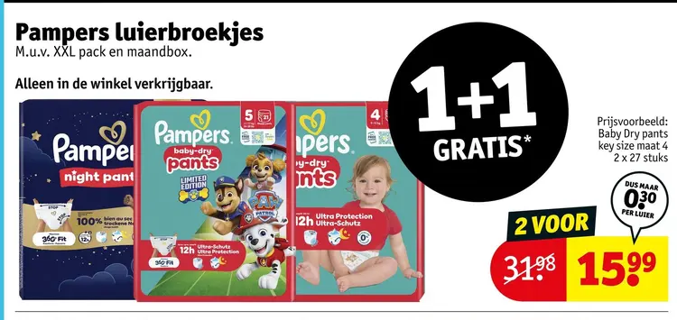 Aanbieding: Pampers luierbroekjes