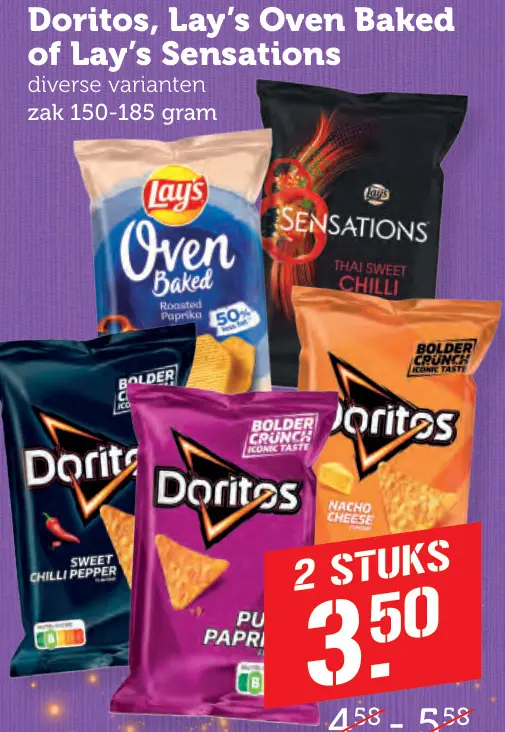 Aanbieding: Doritos, Lay's Oven Baked of Lay's Sensations