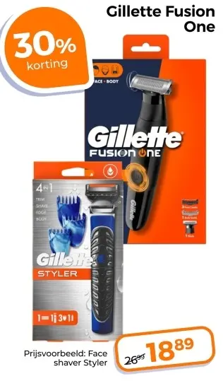 Aanbieding: Gillette Fusion One