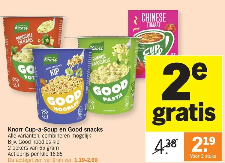 Promotie: Cup-a-Soup en Good snacks