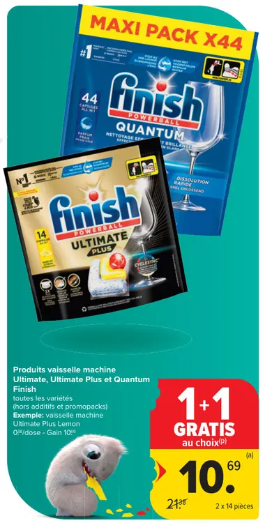 Offre: Vaisselle machine Ultimate, Ultimate Plus et Quantum