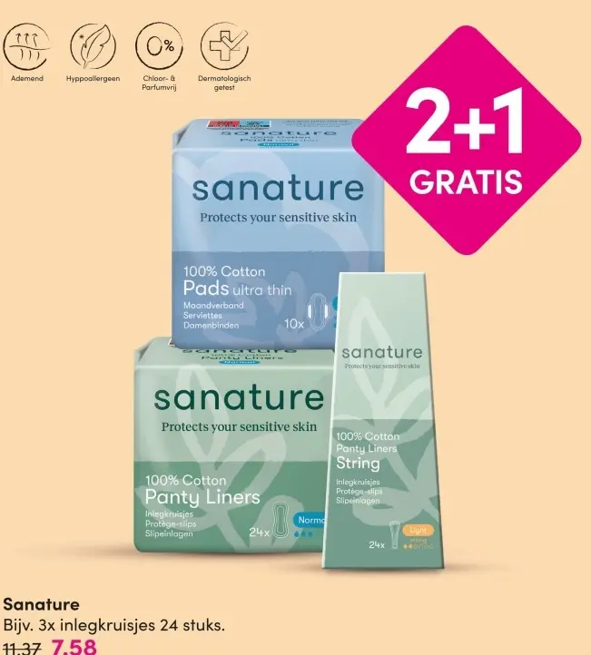 Aanbieding: Sanature inlegkruisjes 24 stuks