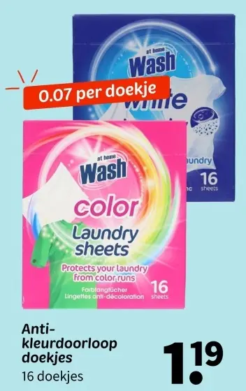 Promotie: Anti-kleurdoorloop doekjes