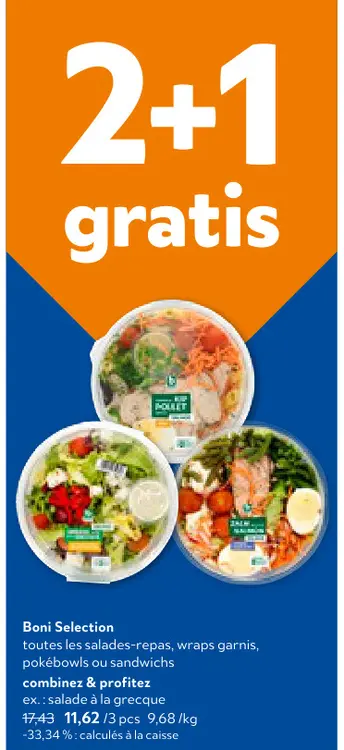 Offre: Boni Selection Salades-repas, wraps garnis, p