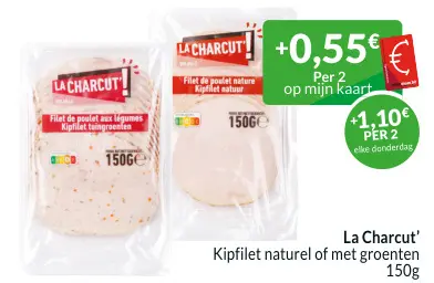 Promotie: Kipfilet naturel of met groenten