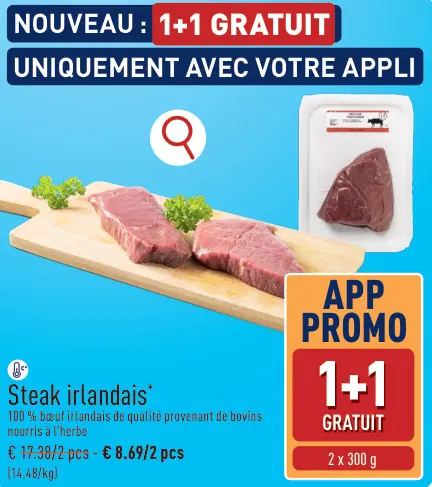 Offre: Steak irlandais