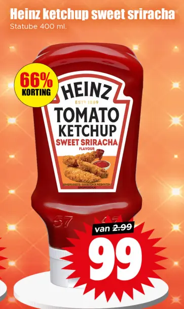 Aanbieding: Ketchup sweet sriracha