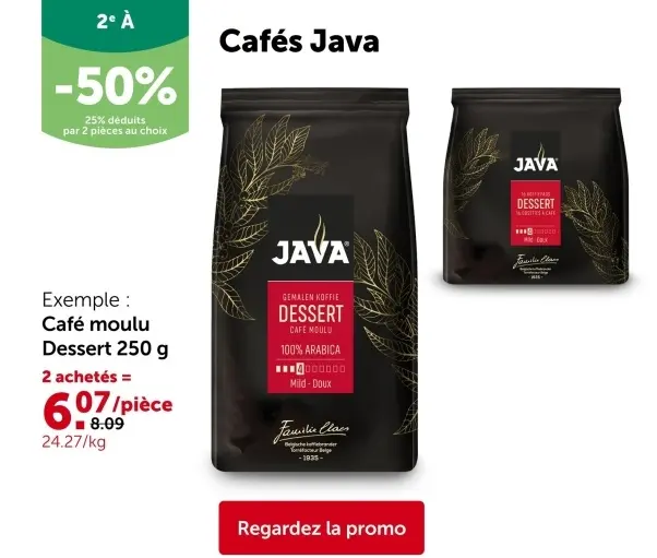 Offre: Café moulu Dessert