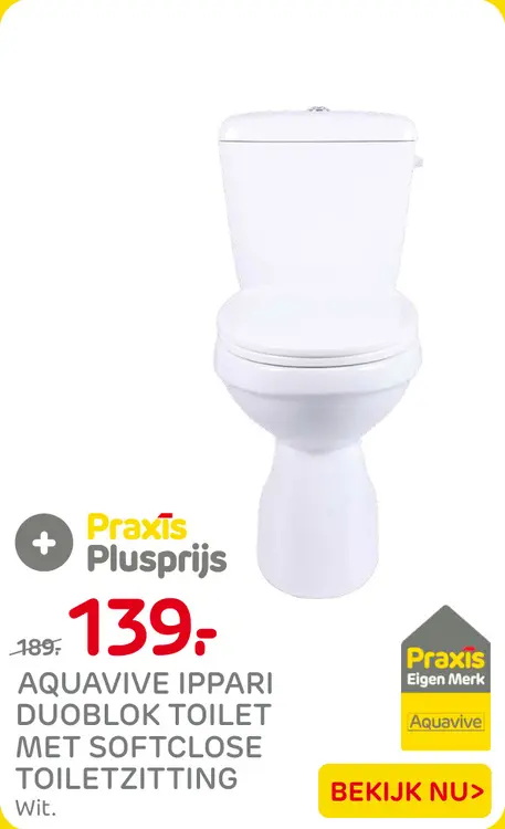 Aanbieding: Ippari Duoblok Toilet Met Softclose Toiletzitting