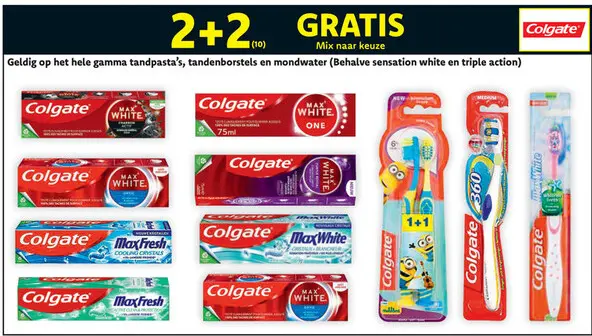 Aanbieding: Colgate toothpaste, toothbrushes and mouthwash