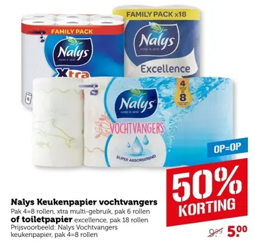 Aanbieding: Nalys Keukenpapier vochtvangers
