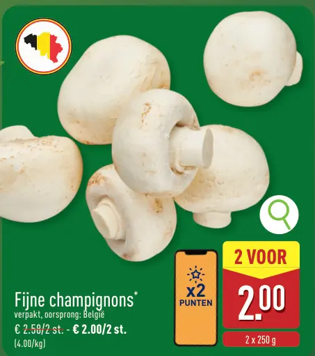 Promotie: Fijne champignons