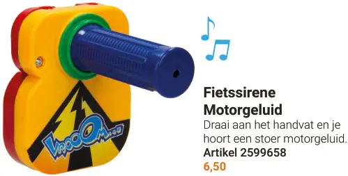 Aanbieding: Fietssirene Motorgeluid