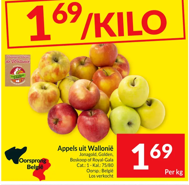 Promotie: Appels uit Wallonië