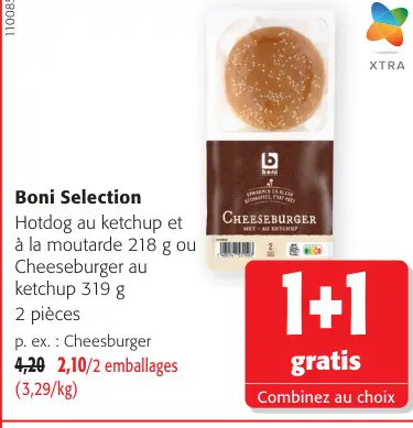 Offre: Hotdog au ketchup et à la moutarde 