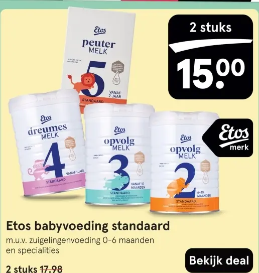 Aanbieding: Etos babyvoeding standaard