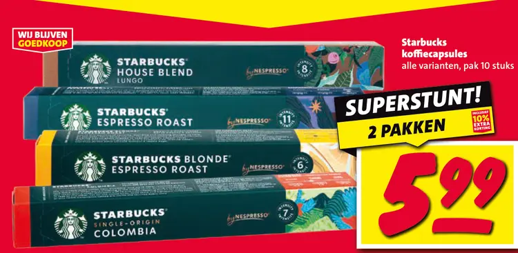 Aanbieding: Starbucks koffiecapsules