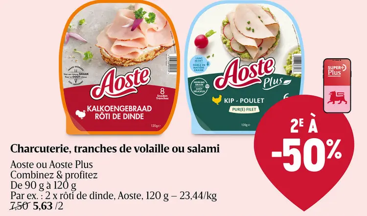 Offre: Charcuterie, tranches de volaille ou salami