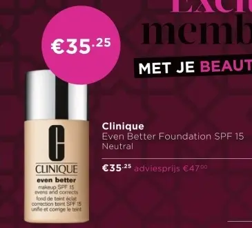 Aanbieding: Even Better Foundation SPF 15 Neutral