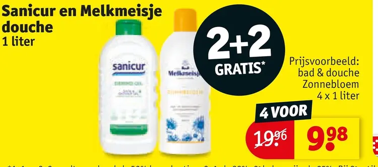 Aanbieding: Sanicur en Melkmeisje douche