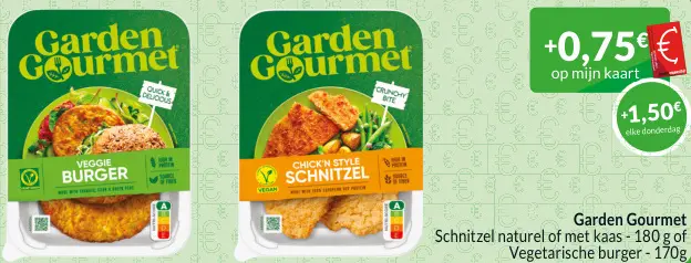 Promotie: Schnitzel of vegetarische burger